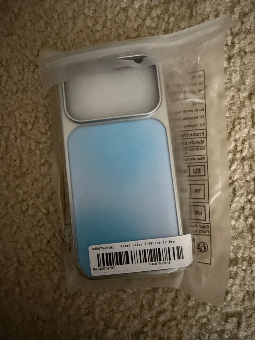 Blue Gradient iPhone 17 Pro Case - Protective Soft Cover